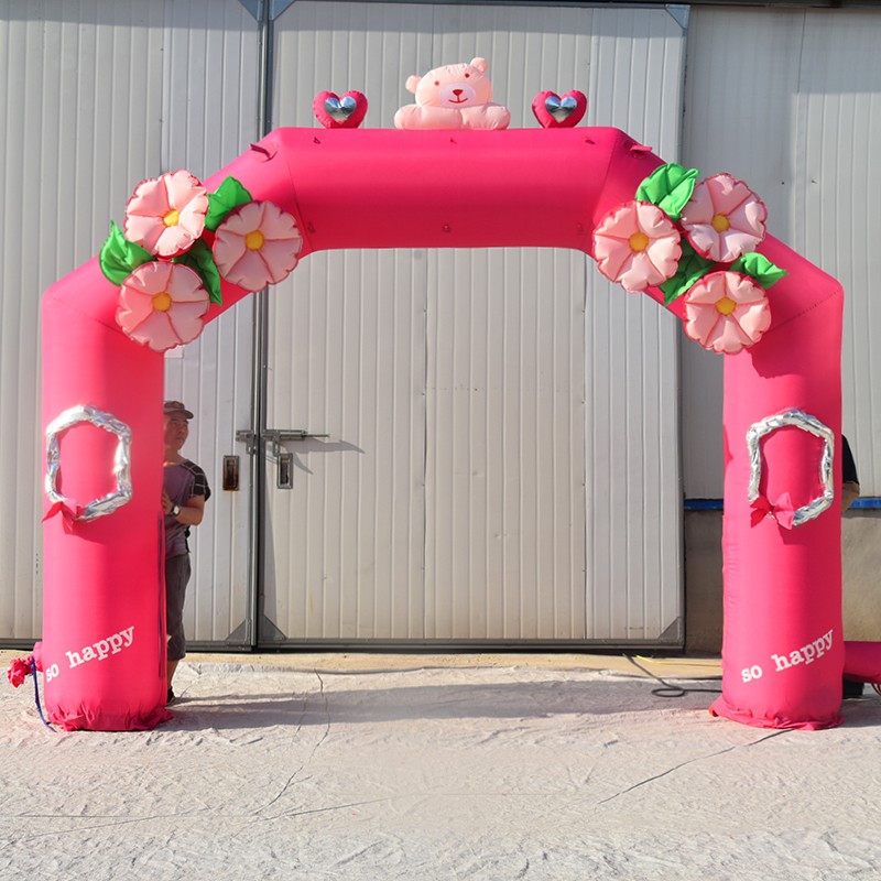 广东粉色婚礼拱门